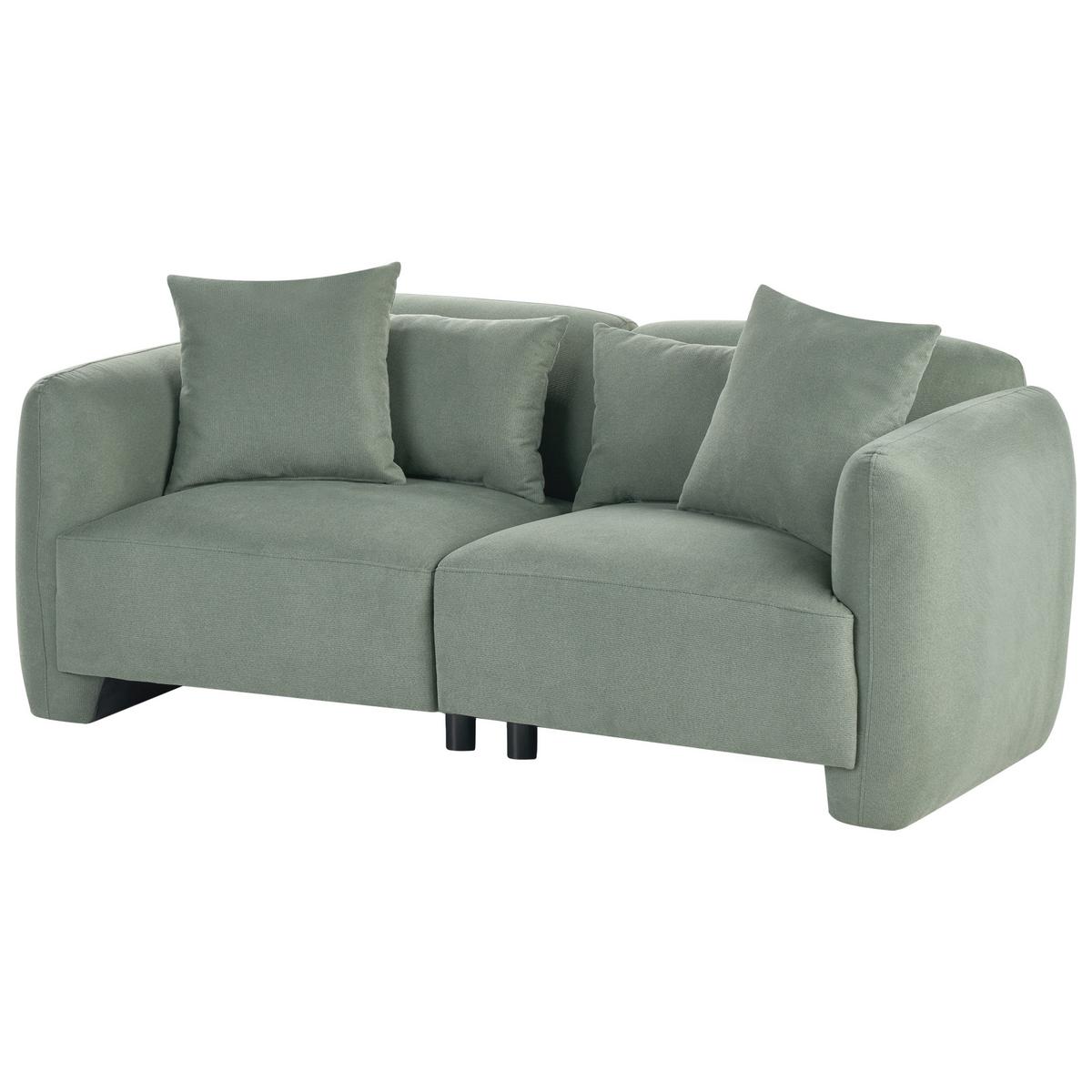 3-SITZER-SOFA Stoff Hellgrün Ekenes - Hellgrün, Textil (182/72/90cm) - Beliani