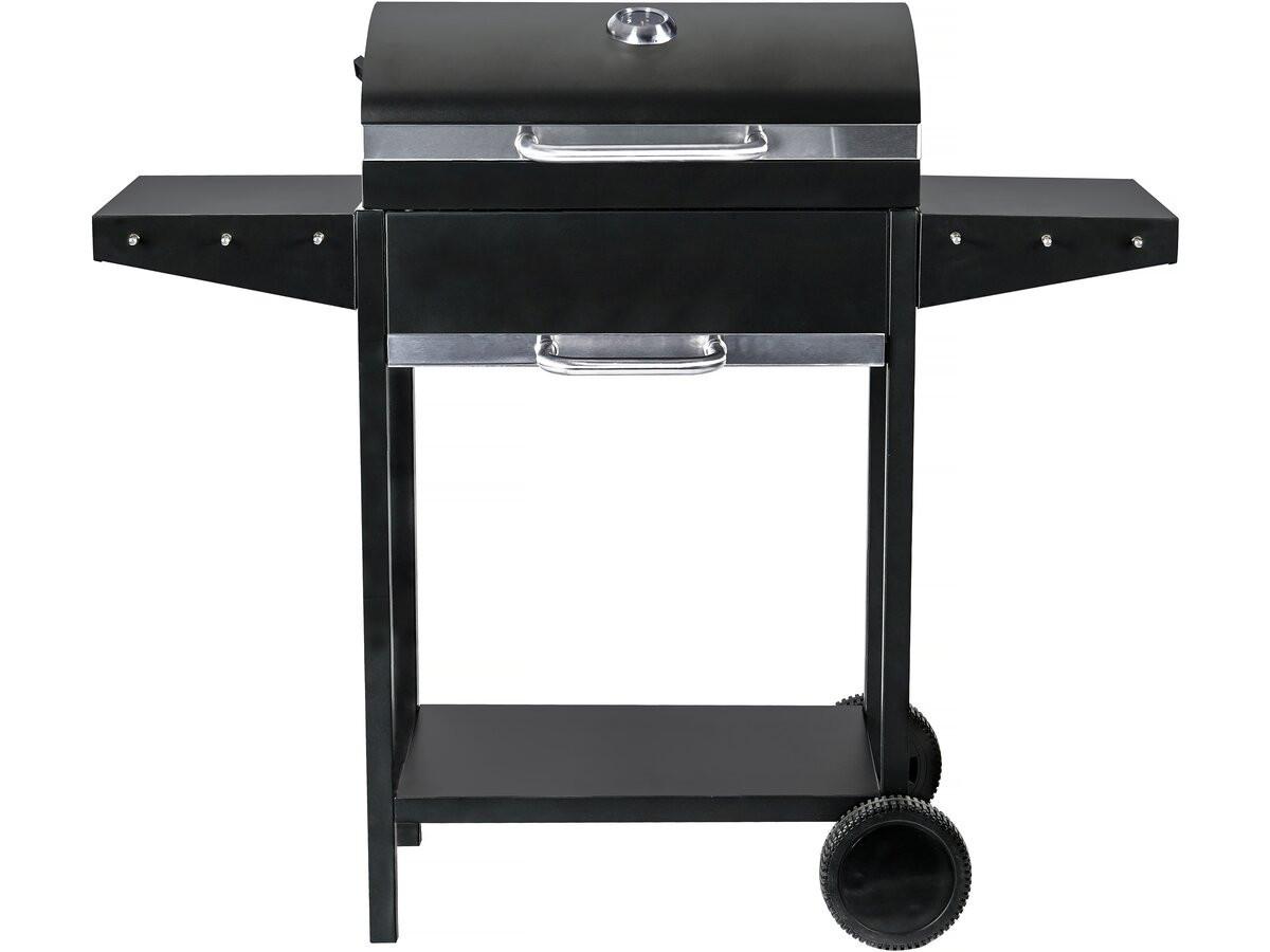 HOLZKOHLENGRILL bizon Schwarz - Schwarz, Metall (50/101/119cm) - Habitat Garten