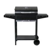 HOLZKOHLENGRILL bizon Schwarz - Schwarz, Metall (50/101/119cm) - Habitat Garten