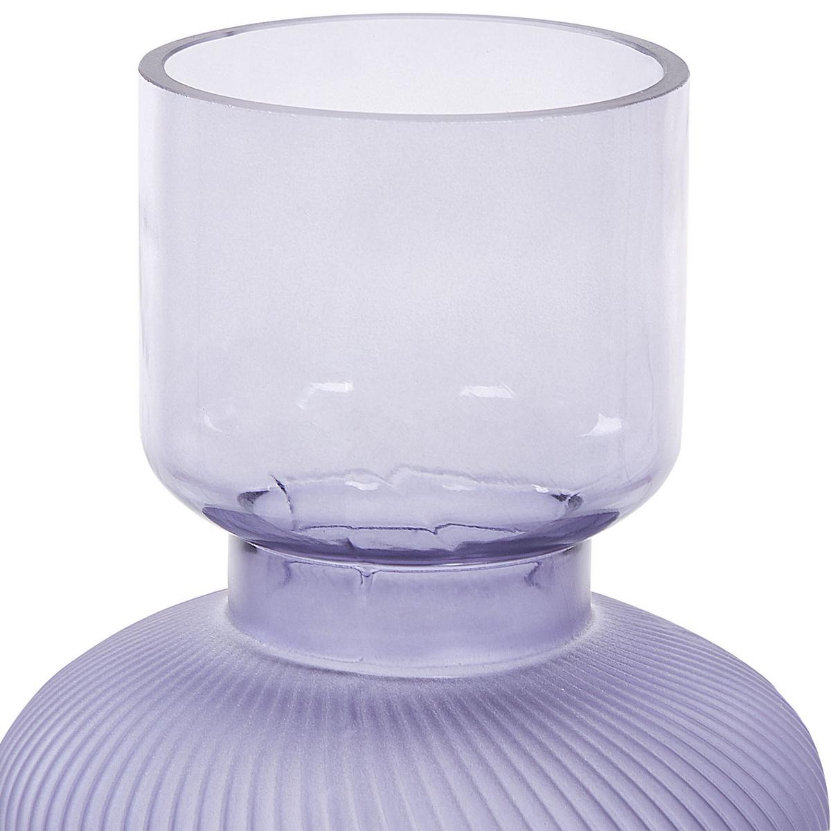 BLUMENVASE Glas violett Rodia - Violett, Glas (24cm) - Beliani