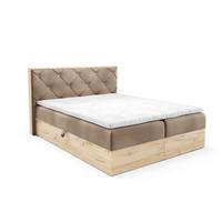 BOXBETT Helios - Beige, Holzwerkstoff/Textil (160/200cm) - Fun Möbel
