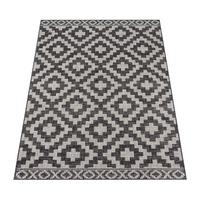 FLACHWEBTEPPICH, mit Rautenmuster, aus Polypropylen, Grau, 160 x 220 cm - Grau, Textil (220/160cm) - KADIMA DESIGN