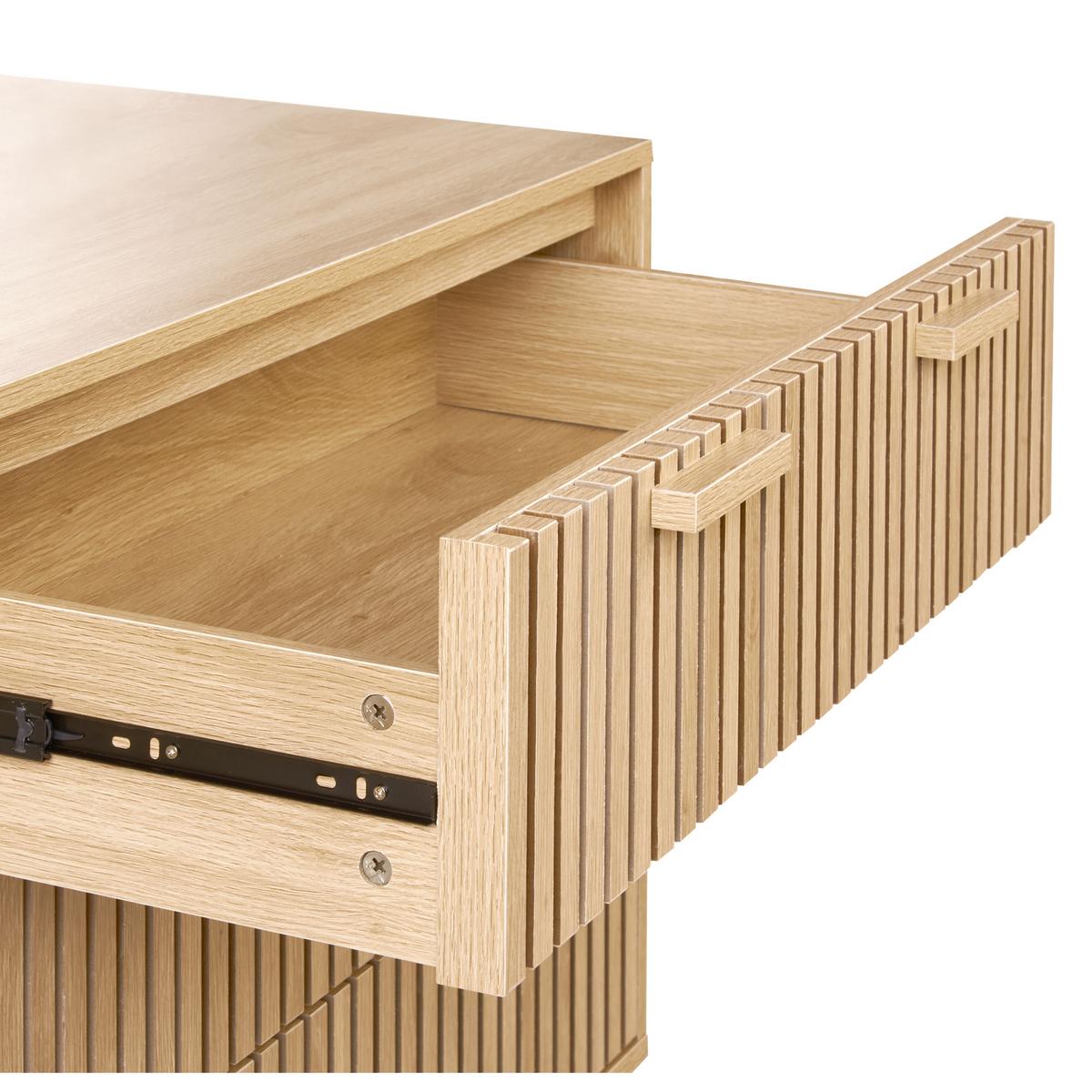 KOMMODE mit 3 Schubladen Hellbraun Lynwood - Braun, Holzwerkstoff (90/79/49cm) - Beliani