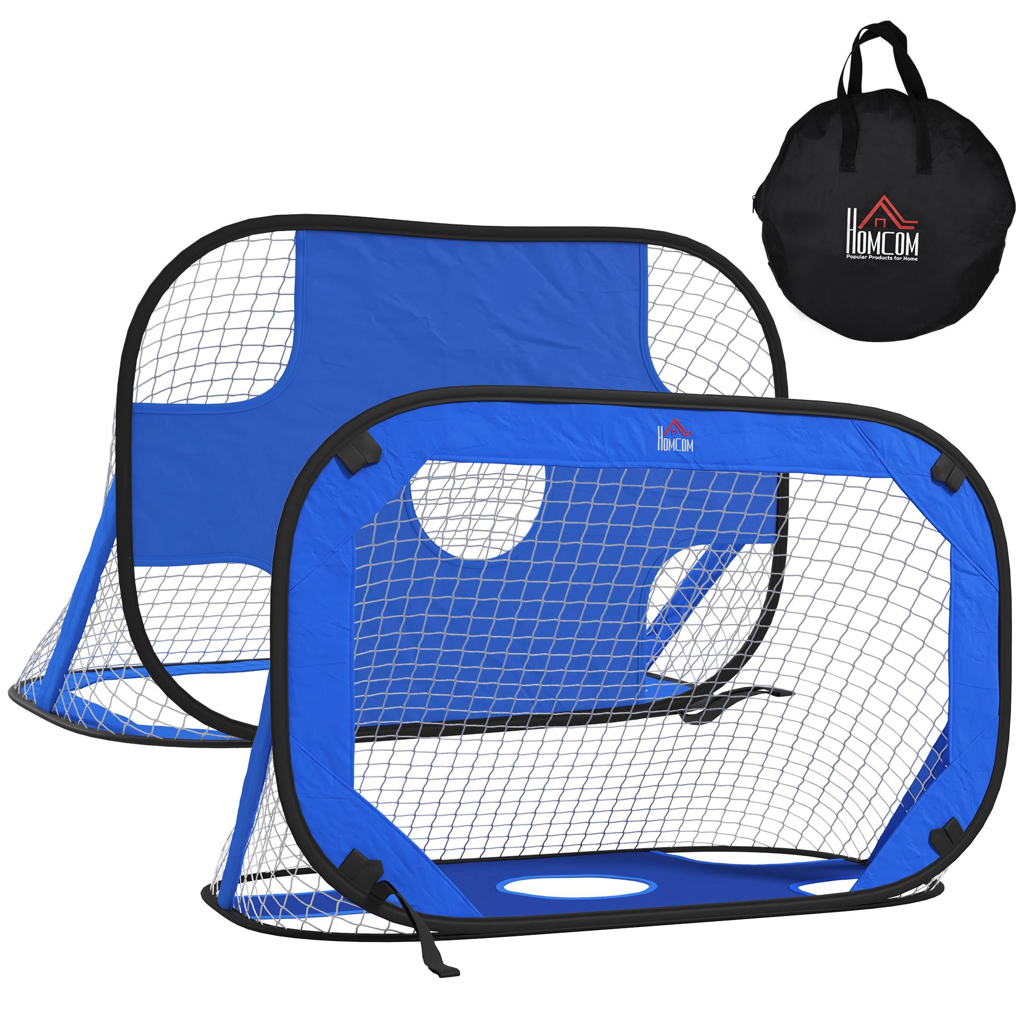 FUSSBALLTOR, Oxford-Gewebe, Blau, 123 x 80 x 80 cm - Blau, Metall (80/123cm) - HOMCOM