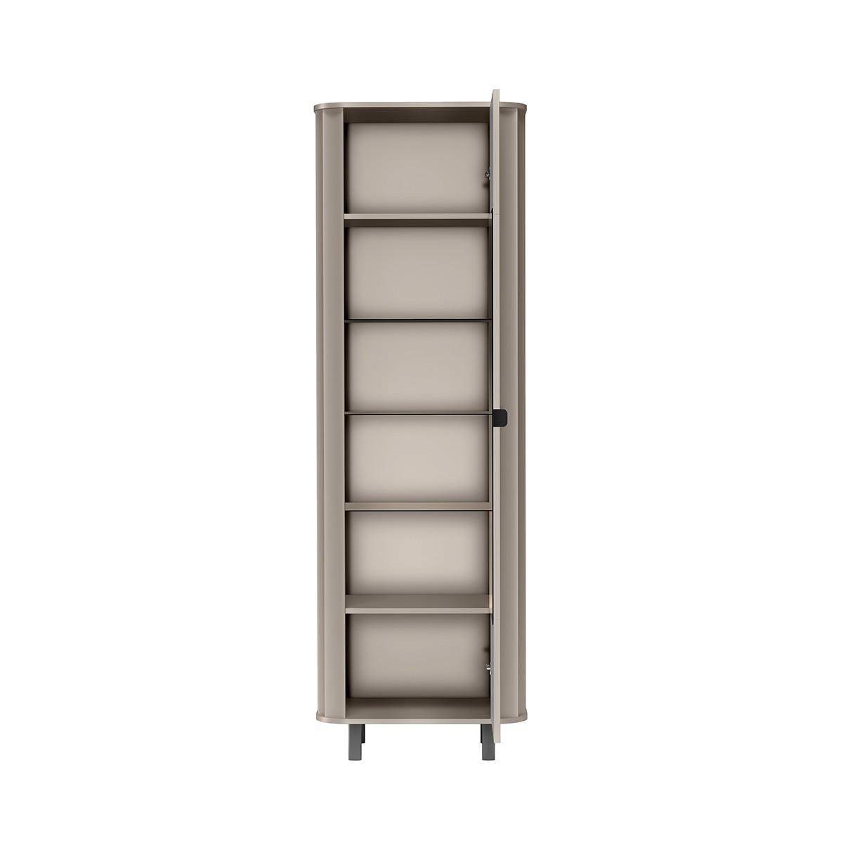 VITRINE MODERNO 200 / 65,3 cm in Beige - Beige, Holzwerkstoff (65.3/200/40.5cm) - MASSENO