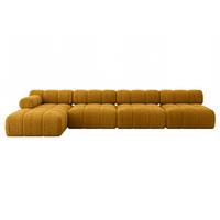 ECKSOFA modulares Sofa Razon-L3 - 380x160x70 cm Senfgelb Cord - Currygelb, Holzwerkstoff/Textil (380/160cm) - ALTDECOR