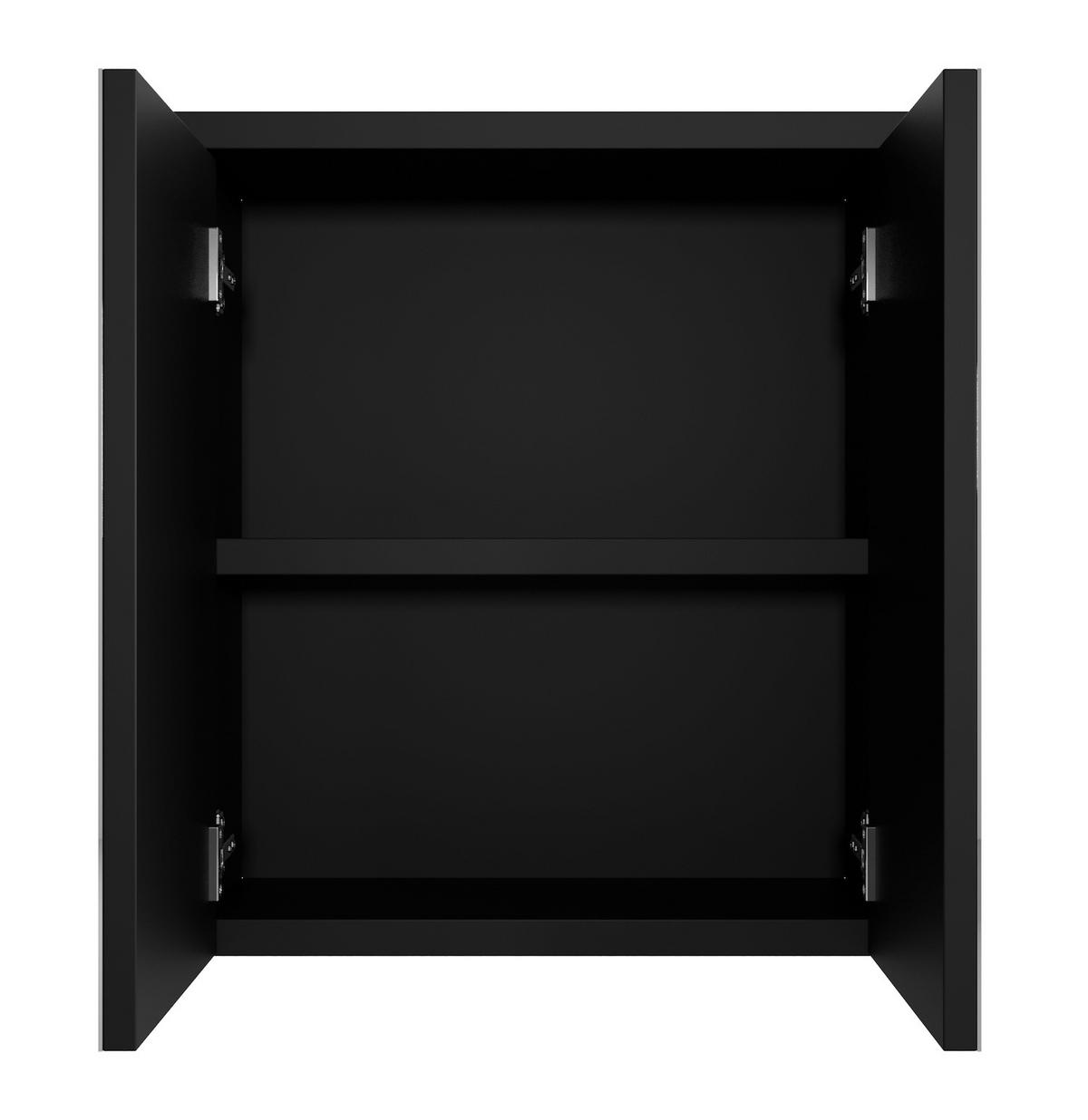 SPIEGELSCHRANK Toledo Schwarz - 60 x 20 x 60 cm - Schwarz, Holz (60/60/20cm) - Badplaats