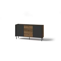 KOMMODE KREON 150/78,6/40cm mit 3 Schubladen 2 Türen Braun - Schwarz/Braun, Holzwerkstoff (150/78.6/40cm) - MASSENO