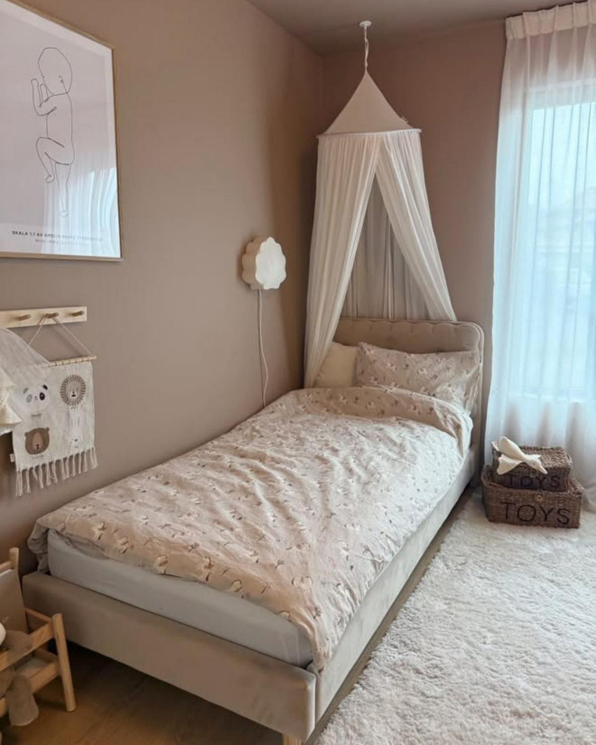 BETT mit Lattenrost 90x200 cm Beige Corsaint - Beige, Textil (90/200cm) - Beliani