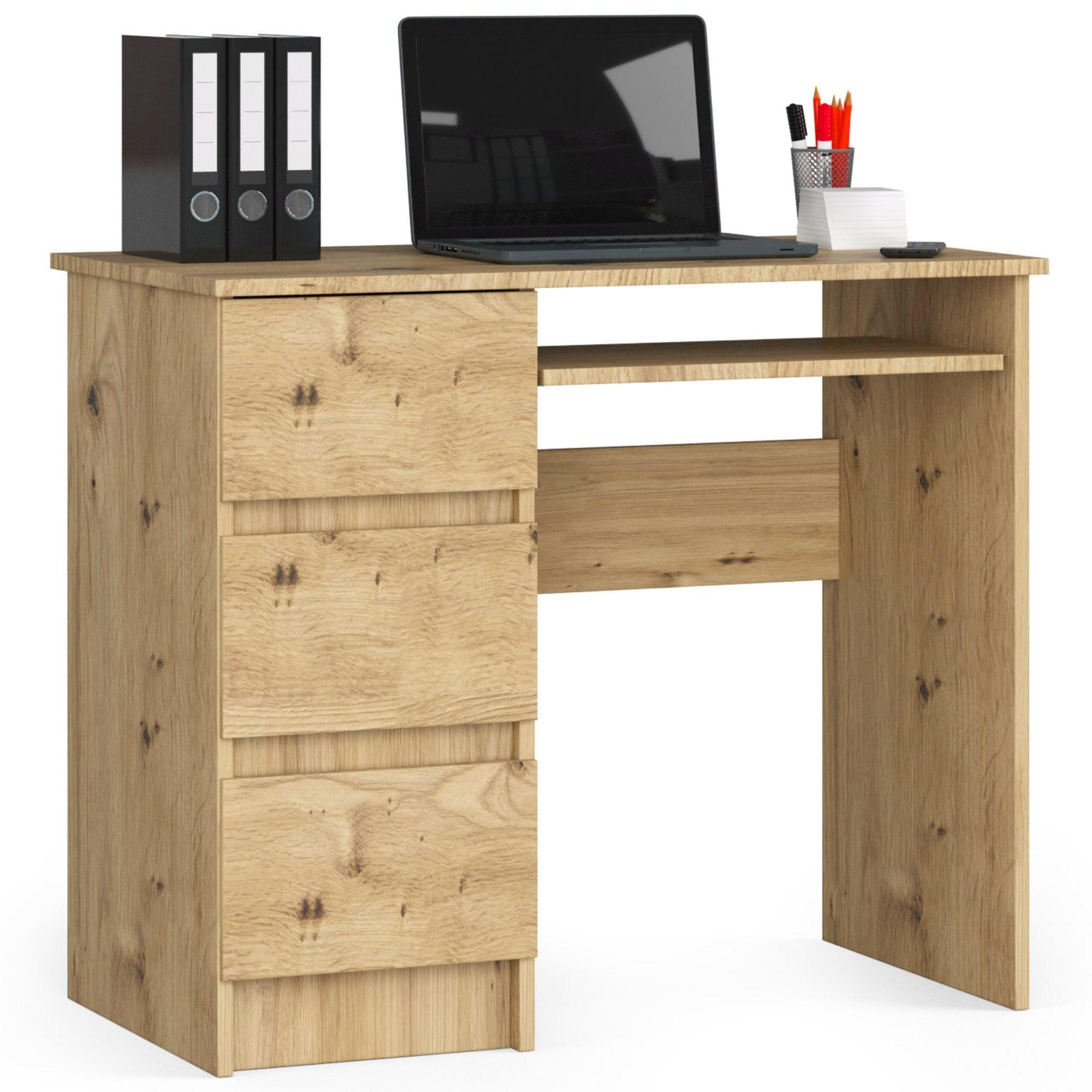 SCHREIBTISCH Eiche Artisan 77/90/50 - Eiche Artisan, Holzwerkstoff (120/53.6/77cm) - RAUMHIRSCH FURNITURE