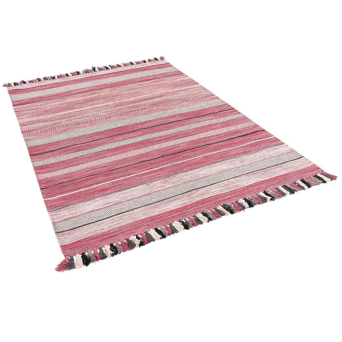 NATUR TEPPICH KELIM KALLEEN - Rosa, Textil (200/300cm) - Pergamon