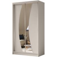 SCHWEBETÜRENSCHRANK Vox II 120/216/61 kaschmir mit Spiegel und Schubladen - Kaschmir, Holzwerkstoff (120/216/61cm) - Beautysofa