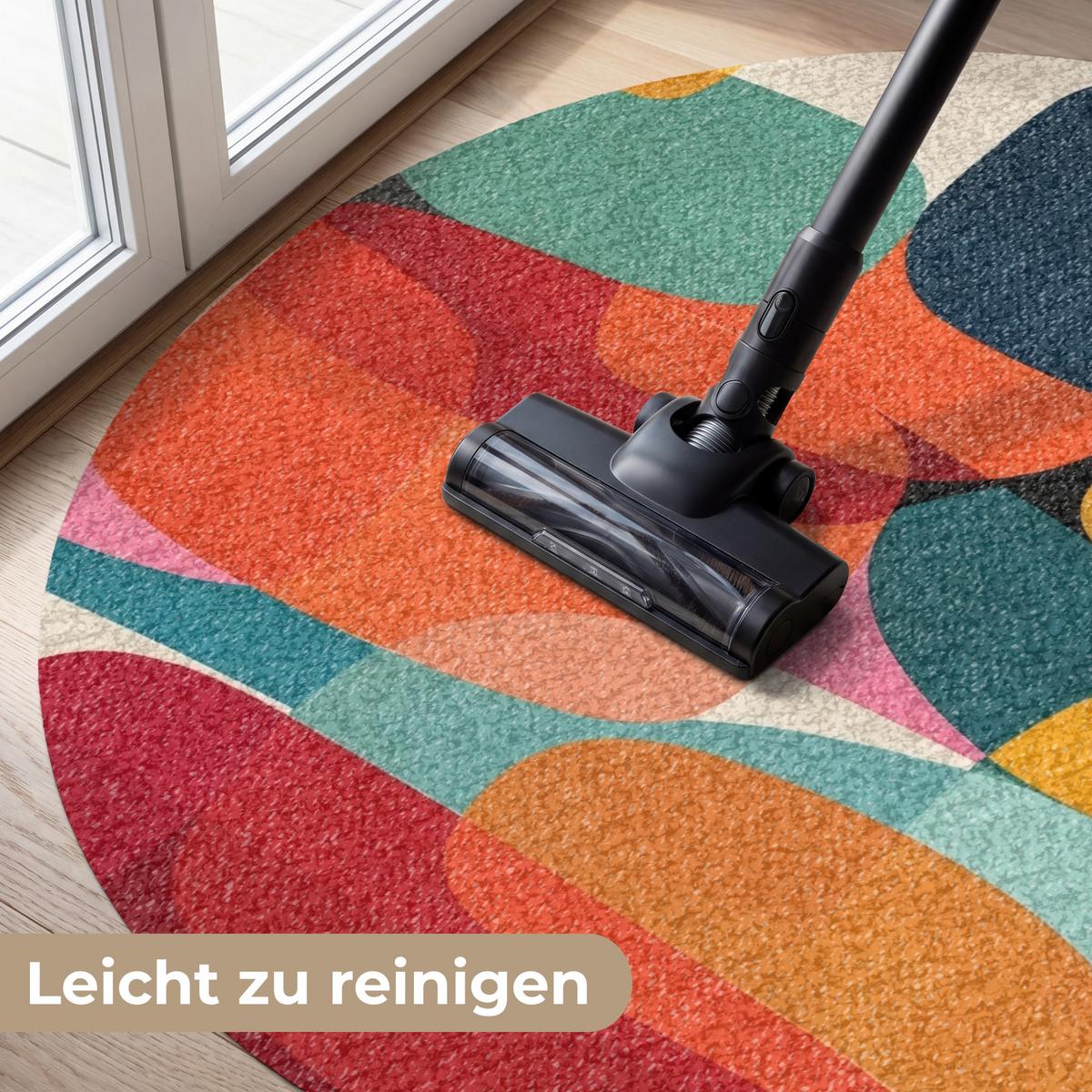 FUSSMATTE Formen - Bunt - Abstrakt - Flugzeuge Sauberlaufmatte 120x120 cm - Multicolor, Kunststoff (120/0.4cm) - MuchoWow