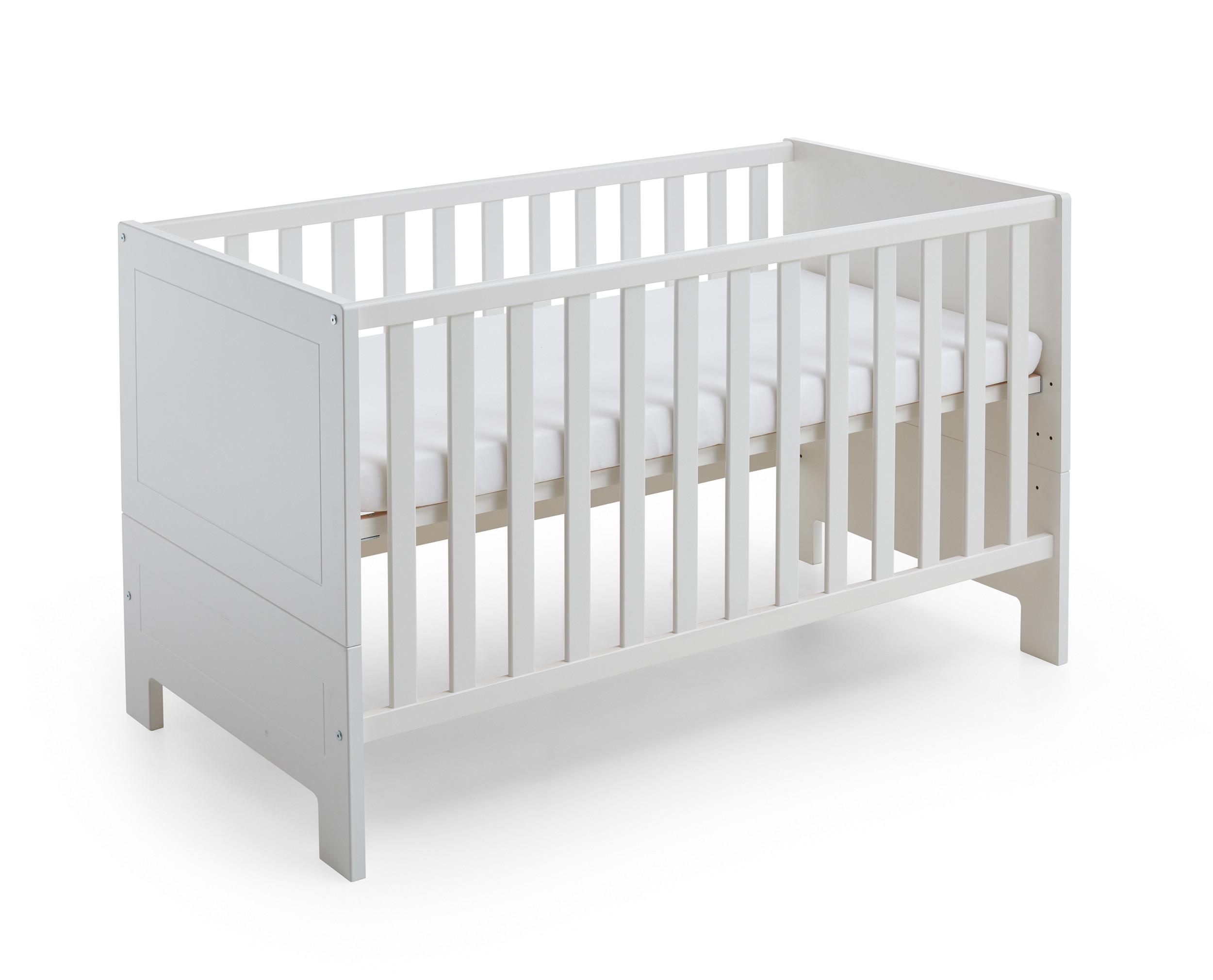 KINDERBETT Thilo Weiß 4x höhenverstellbar - Weiß, Holzwerkstoff (70/140cm) - arthur berndt