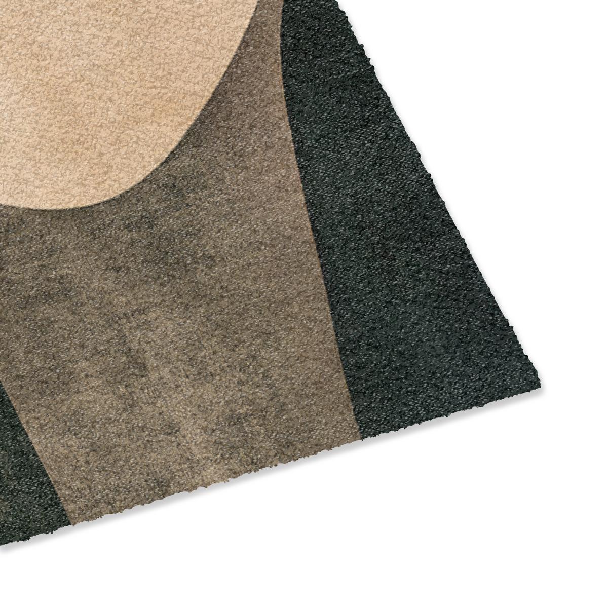 FUSSMATTE Formen - Ockergelb - Abstrakt Flurteppich 60x40 cm - Multicolor, Kunststoff (60/0.4cm) - MuchoWow