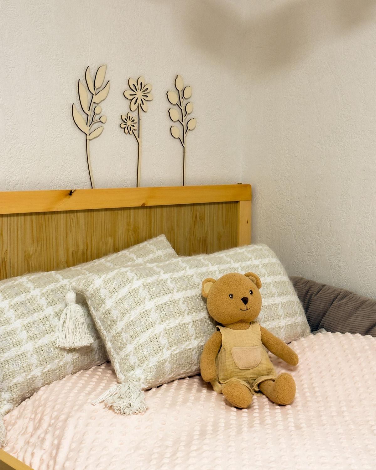 DEKOKISSEN Beige 30/60 cm Douris - Beige/Weiß, Textil (60/30/12cm) - Beliani