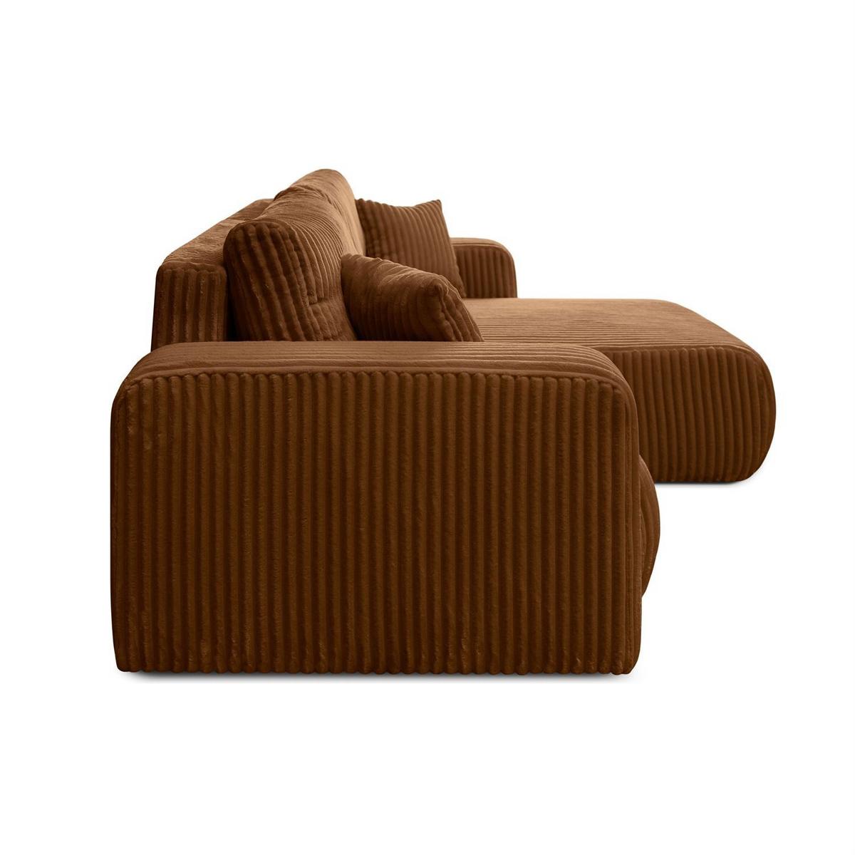 ECKSOFA PRESTIGE SOFT mit Schlaffunktion und Bettkasten, Tilia 56 - Hellbraun, Textil (277/143cm) - Lookway