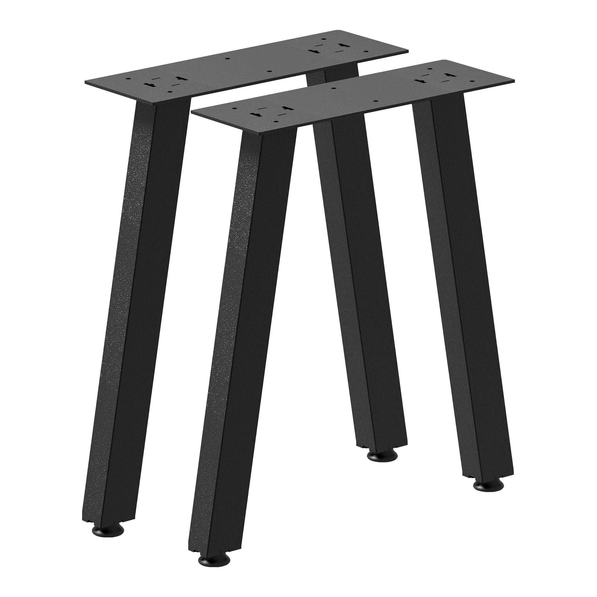 TISCHGESTELL-SET 2 TLG. Mariager - Schwarz, Metall (38/40/3cm) - [en.casa]