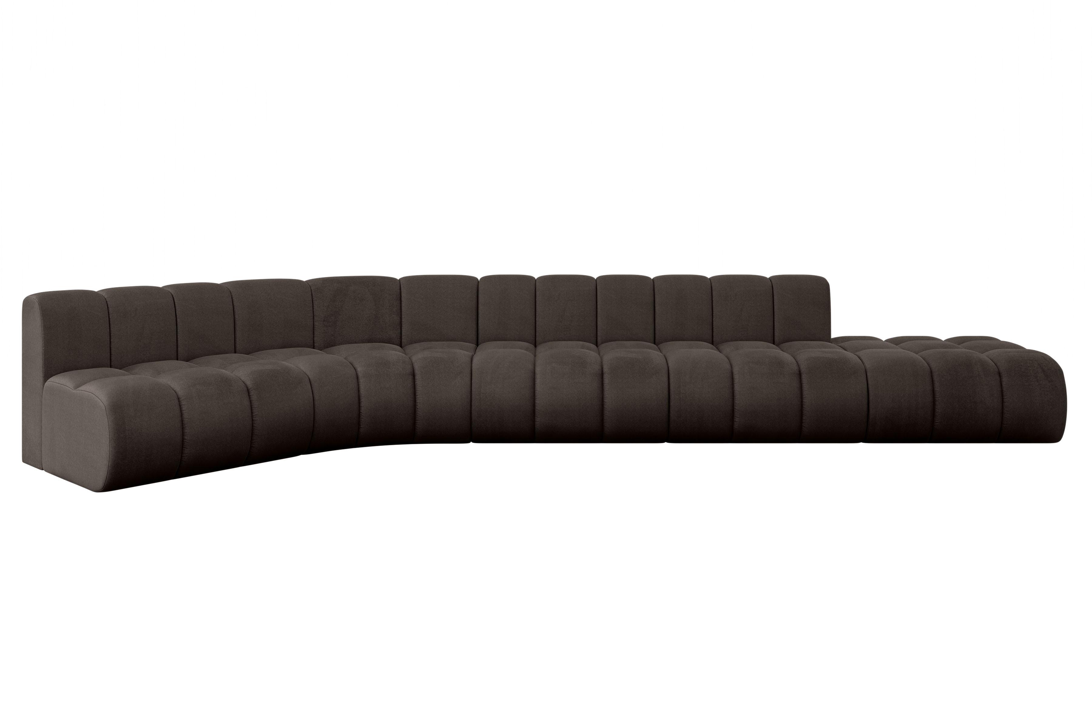 ECKSOFA modulares Sofa Brilo-L2 - 471x174x70 cm Braun - Braun, Holzwerkstoff/Textil (471/174cm) - ALTDECOR