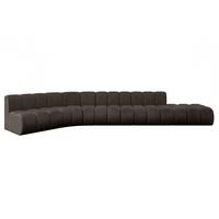 ECKSOFA modulares Sofa Brilo-L2 - 471x174x70 cm Braun - Braun, Holzwerkstoff/Textil (471/174cm) - ALTDECOR
