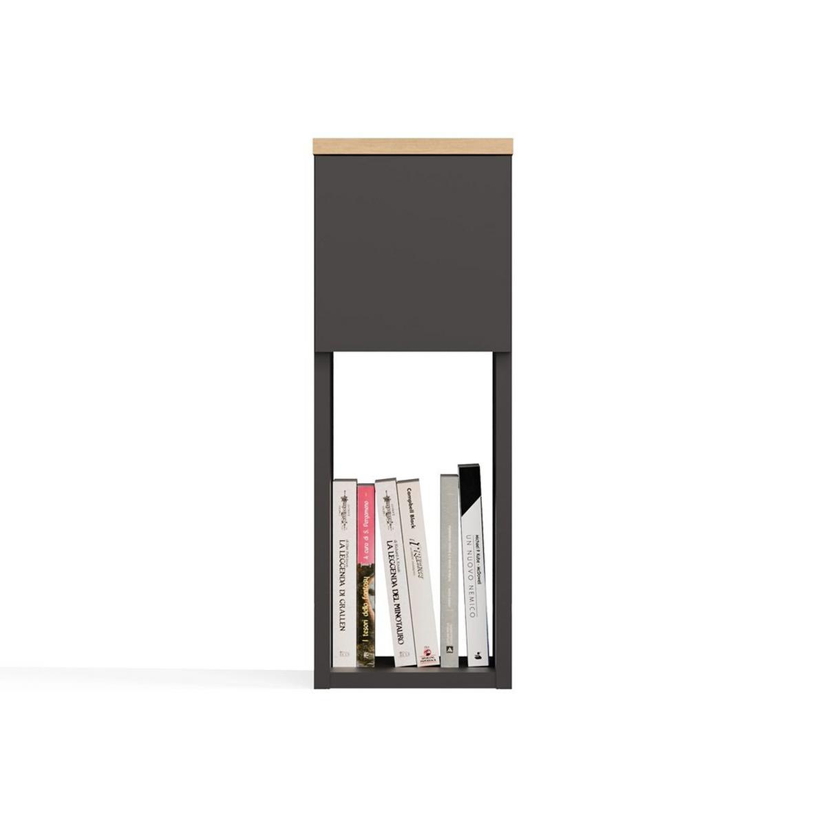 NACHTTISCH Anthrazit, Artisan 20/55/30 - Anthrazit, Holzwerkstoff (20/55/30cm) - RAUMHIRSCH FURNITURE