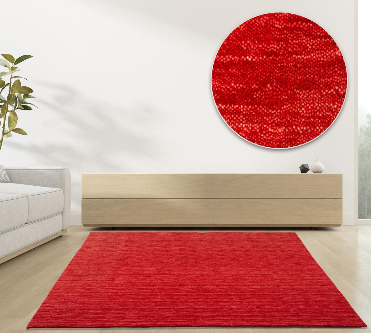 WEBTEPPICH Luxus Designerteppich 60x90 cm - Rot, Textil (60/90cm) - Rug and Roll