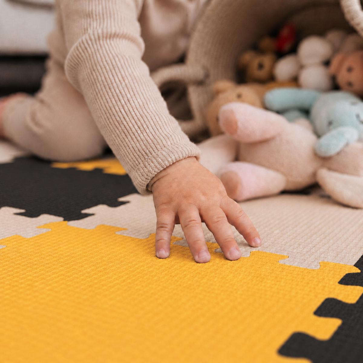 SPIELMATTE ab Null - 270/90 cm Puzzlematte Schwarz - Multicolor, Kunststoff (30/30cm) - Littletom