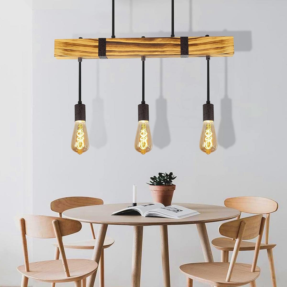 PENDELLEUCHTE Katja 3-flammig 61/25/150 cm - Braun, Metall (61/25/150cm) - Nettlife
