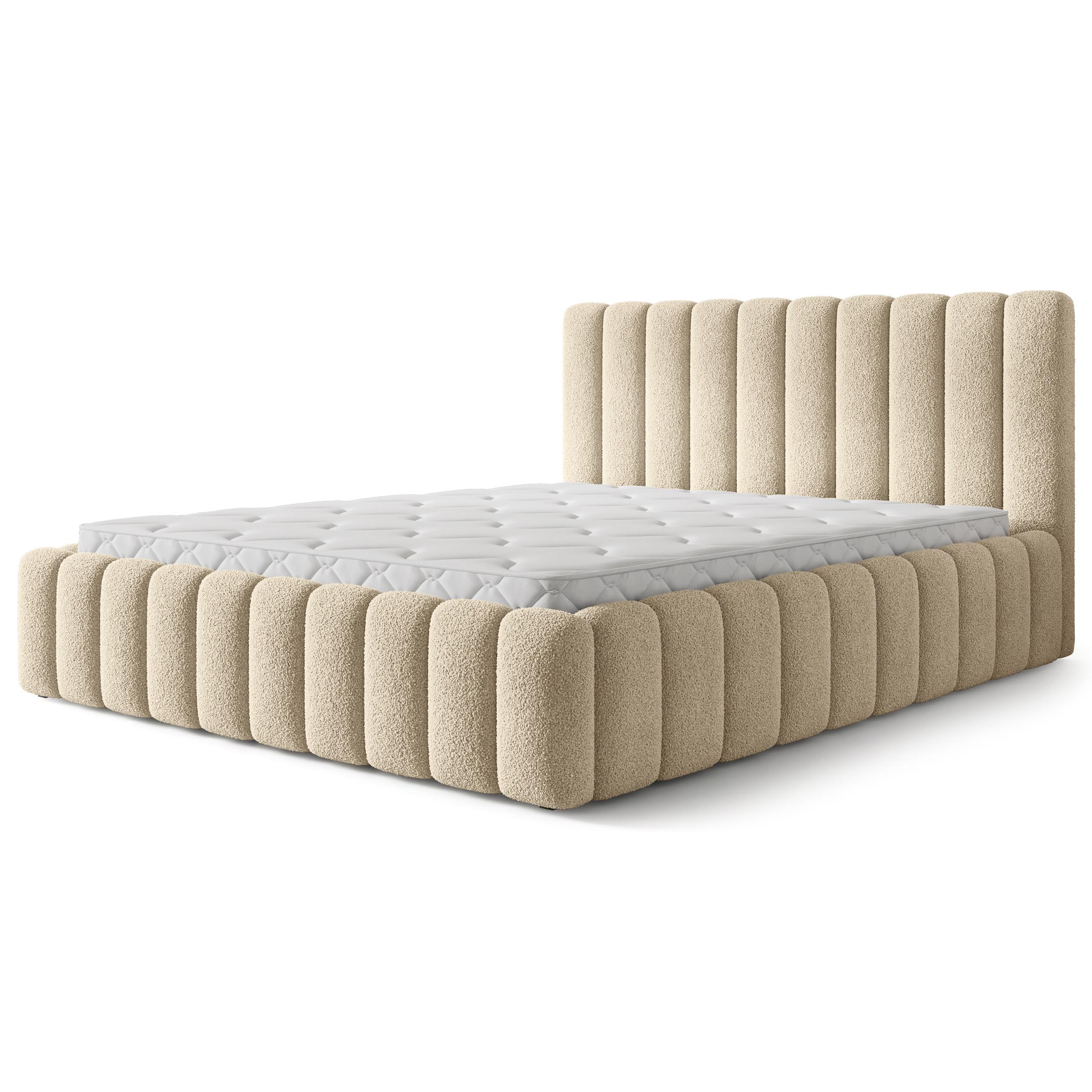 POLSTERBETT TEBA 140x200 cm mit Bettkästen - Creme - Creme, Holz (140/200cm) - MASSENO