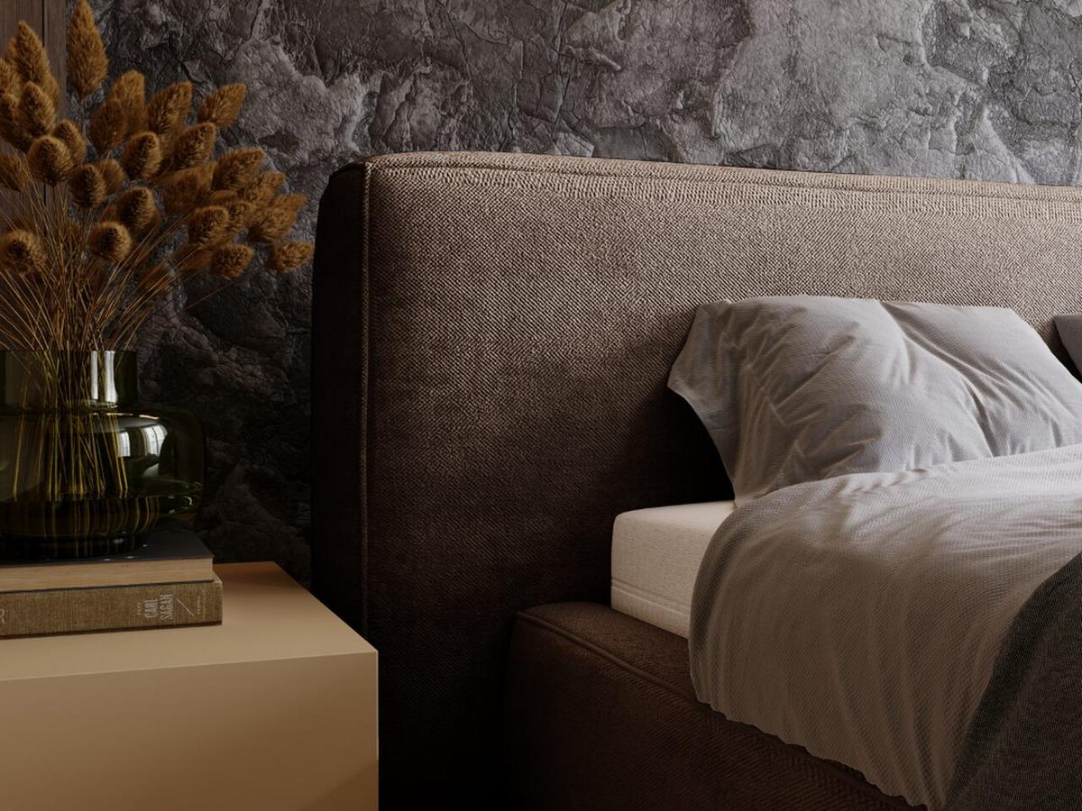 POLSTERBETT Monza 160x200 Braun - Braun, Textil (160/200cm) - Graingold