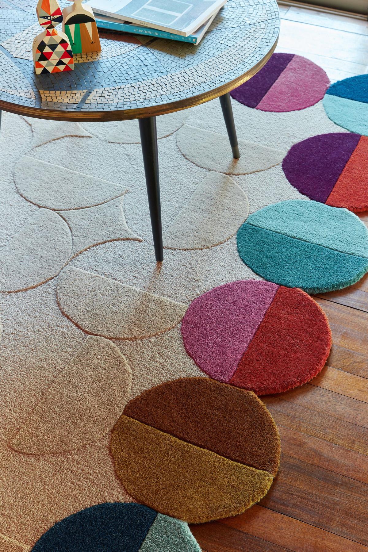 WOLLTEPPICH HALLEIN, geometrisch, Beige-Bunt, 160 x 230 cm - Multicolor, Textil (230/160cm) - KADIMA DESIGN