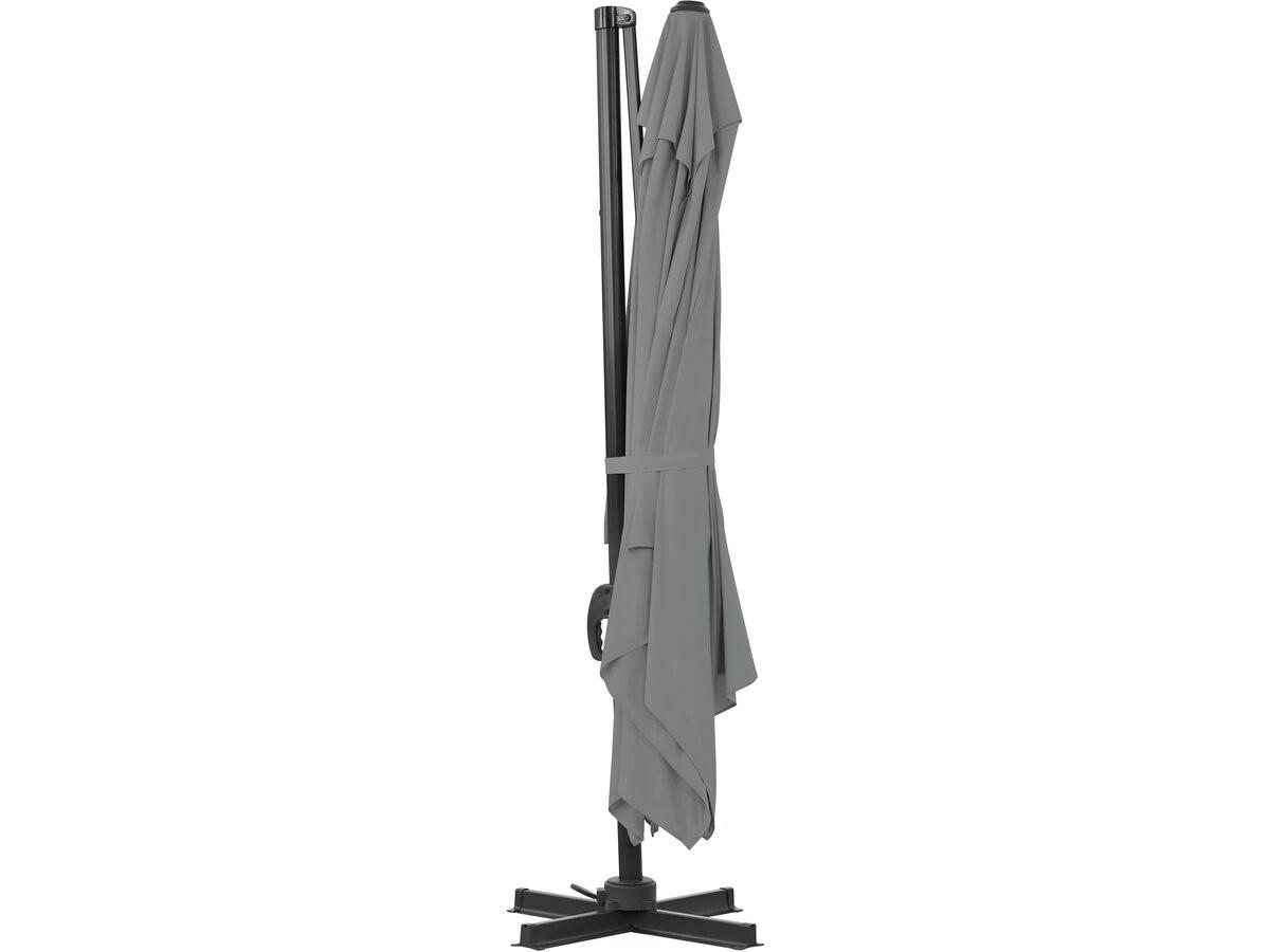 SONNENSCHIRM sky 4 Grau - Grau, Metall (278/370cm) - Habitat Garten