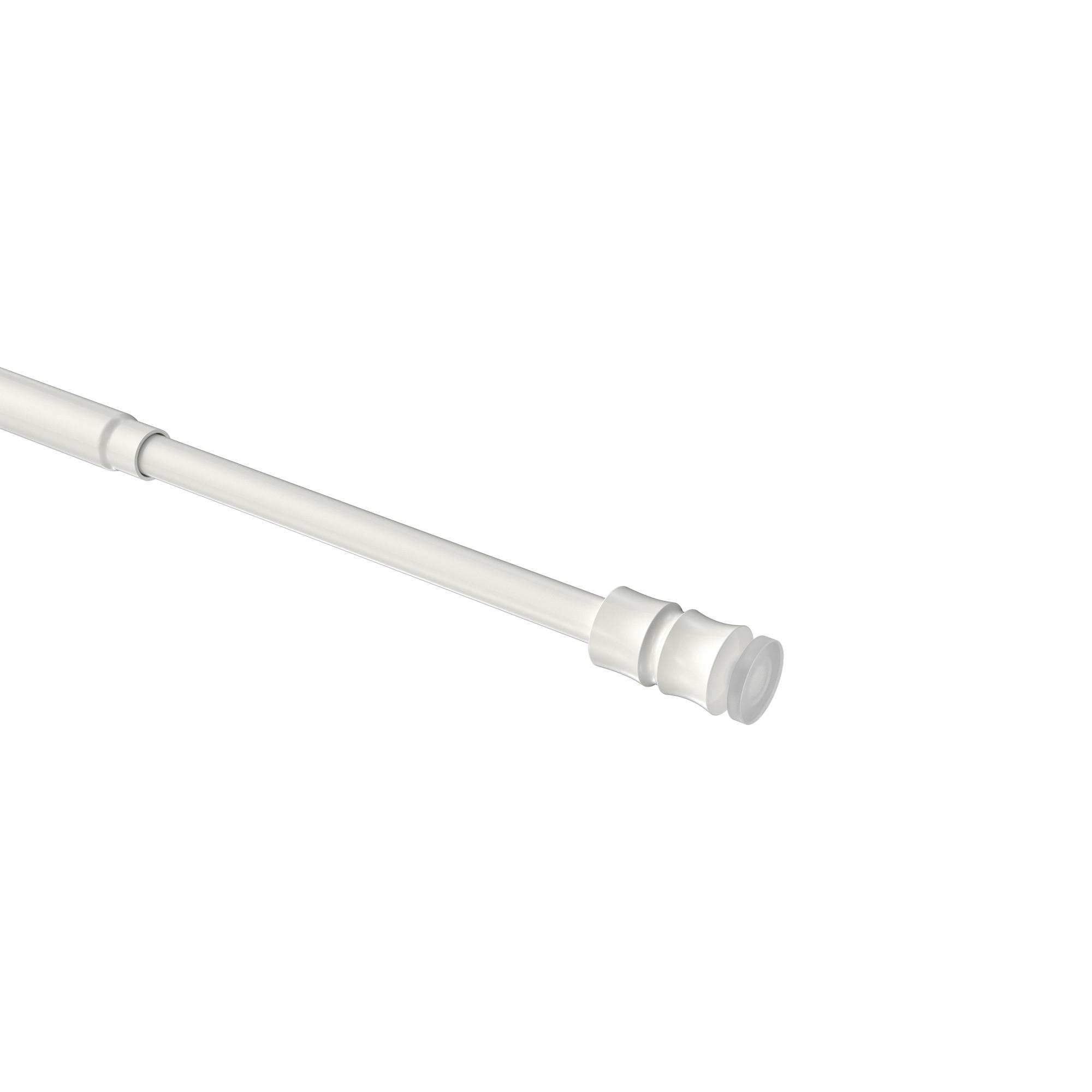 KLEMMSTANGE / SCHEIBENSTANGE Flexo 40-60 cm, 8 / 6 mm Ø, Weiß - Weiß, Kunststoff/Metall (60cm) - INTERDECO