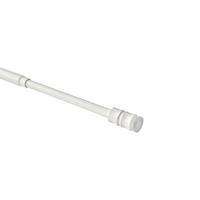 KLEMMSTANGE / SCHEIBENSTANGE Flexo 40-60 cm, 8 / 6 mm Ø, Weiß - Weiß, Kunststoff/Metall (60cm) - INTERDECO