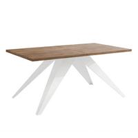 AUSZIEHTISCH XANDRO 140/80/76 cm mit Metallgestell, Weiß / Lefkas-Eiche - Eiche San Remo/Weiß, Holzwerkstoff/Metall (80/140/76cm) - Idohome