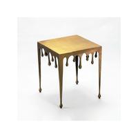 BEISTELLTISCH GARD, Aluminium, handgefertigt, Gold, 45,5 x 45,5 x 51 cm - Goldfarben, Metall (45.5/45.5/51cm) - KADIMA DESIGN