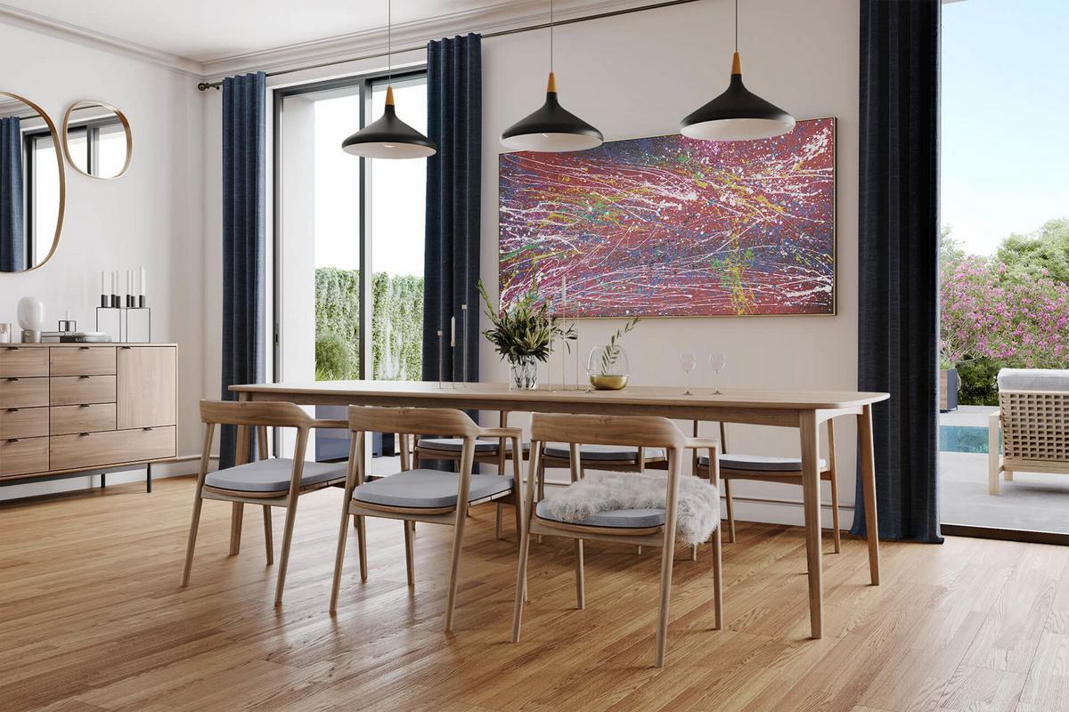 ÖLGEMÄLDE XXL Bunt 200/100 cm - Multicolor, Holz/Textil (6.68/100cm) - KUNSTLOFT