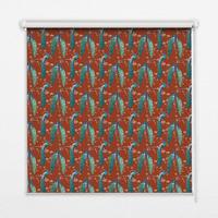 INNENROLLO - Fensterrollo - Rollo - 80x140 cm - Pfauen auf den Ästen - Blau, Kunststoff (80/140/0.5cm) - TULUP