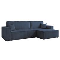 ECKSOFA Adara Max Mit Schlaffunktion - Blau, Holzwerkstoff/Textil (145/276cm) - Fun Möbel