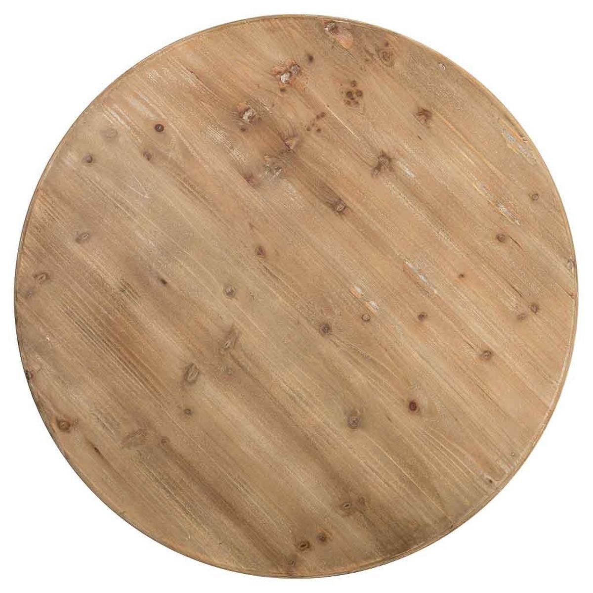 BEISTELLTISCH aus Metall und Holz, 80cm - Weiß, Metall (79/79/80cm) - Wanderlust