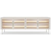 TV-LOWBOARD Lumi 4-türig 181 cm - Taupe/Goldfarben, Holzwerkstoff/Metall (181.3/61.6/39.3cm) - Selsey