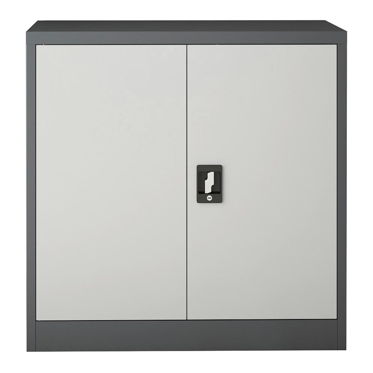 AKTENSCHRANK Molise - Grau, Metall (90/90/40cm) - [en.casa]