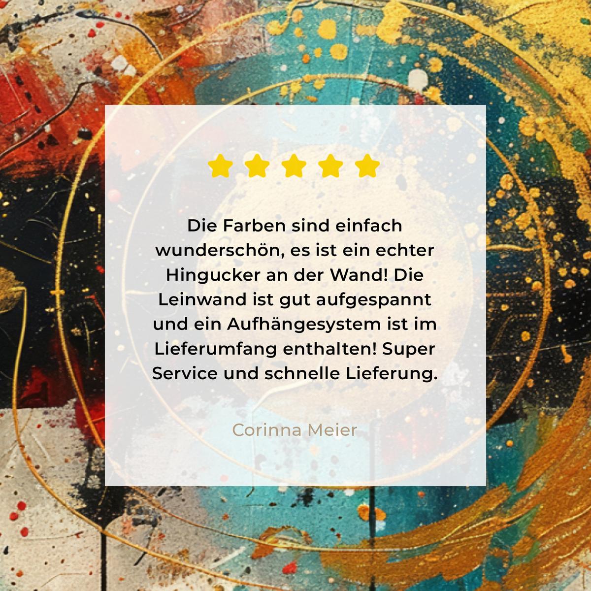 LEINWANDBILD Abstrakt - Kunst - Gold - Modern Gemälde 60x40 cm - Multicolor, Textil (60/40cm) - MuchoWow