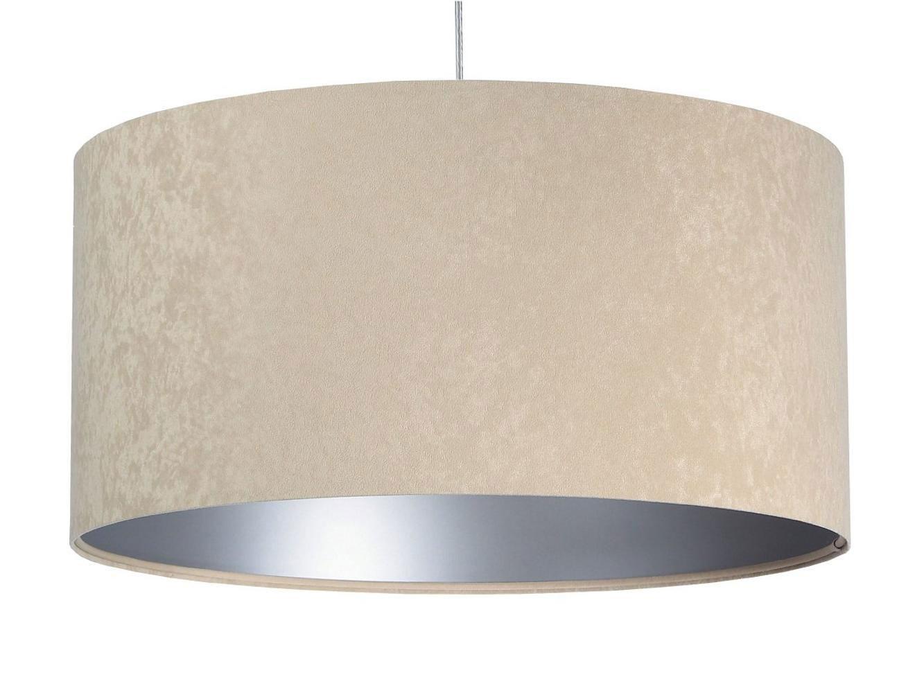 HÄNGELEUCHTE Silber 40/20 cm - Beige/Silberfarben, Kunststoff (40/0.6/20cm) - ONZENO