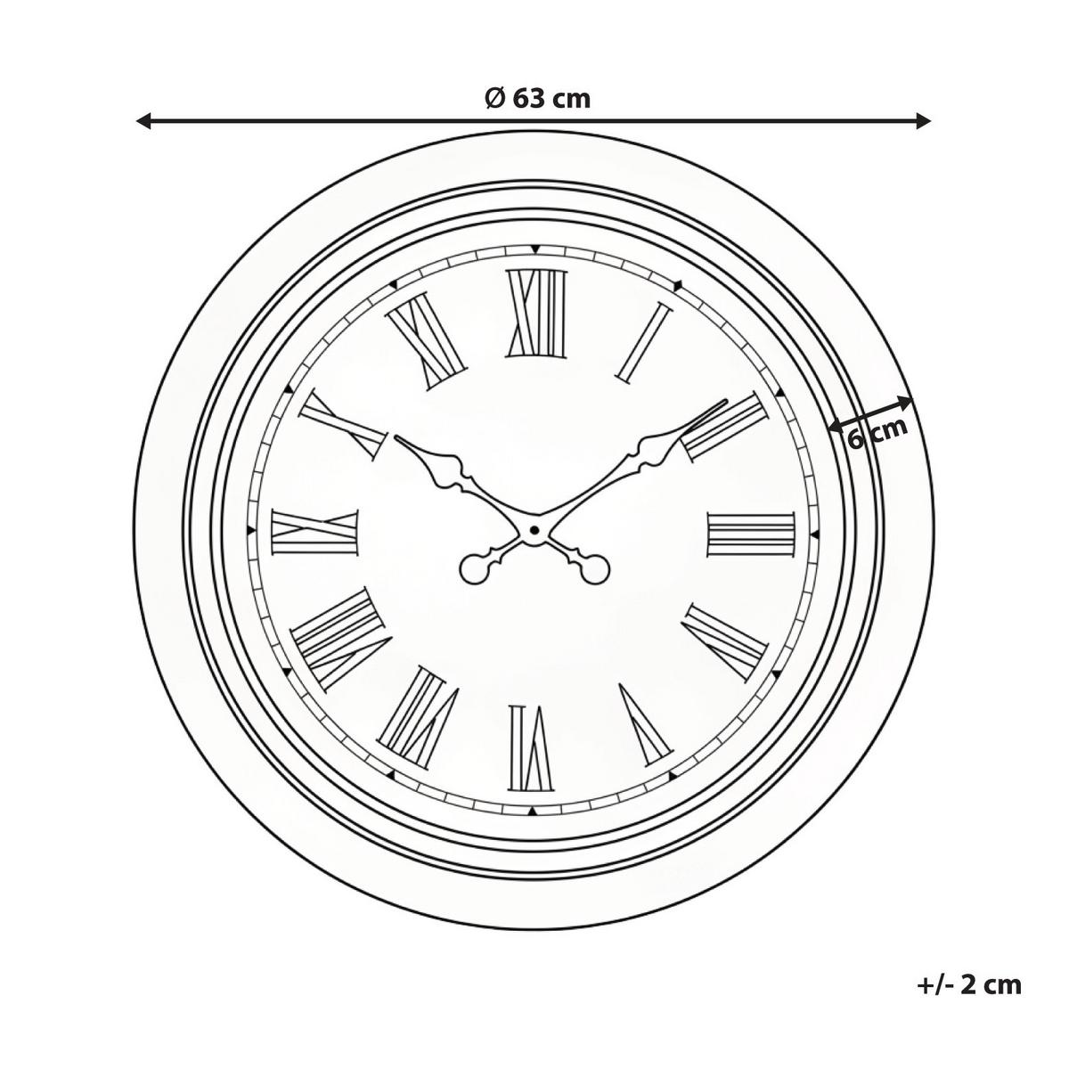 WANDUHR 63 cm Schwarz Villena - Schwarz, Kunststoff (63/63/6cm) - Beliani