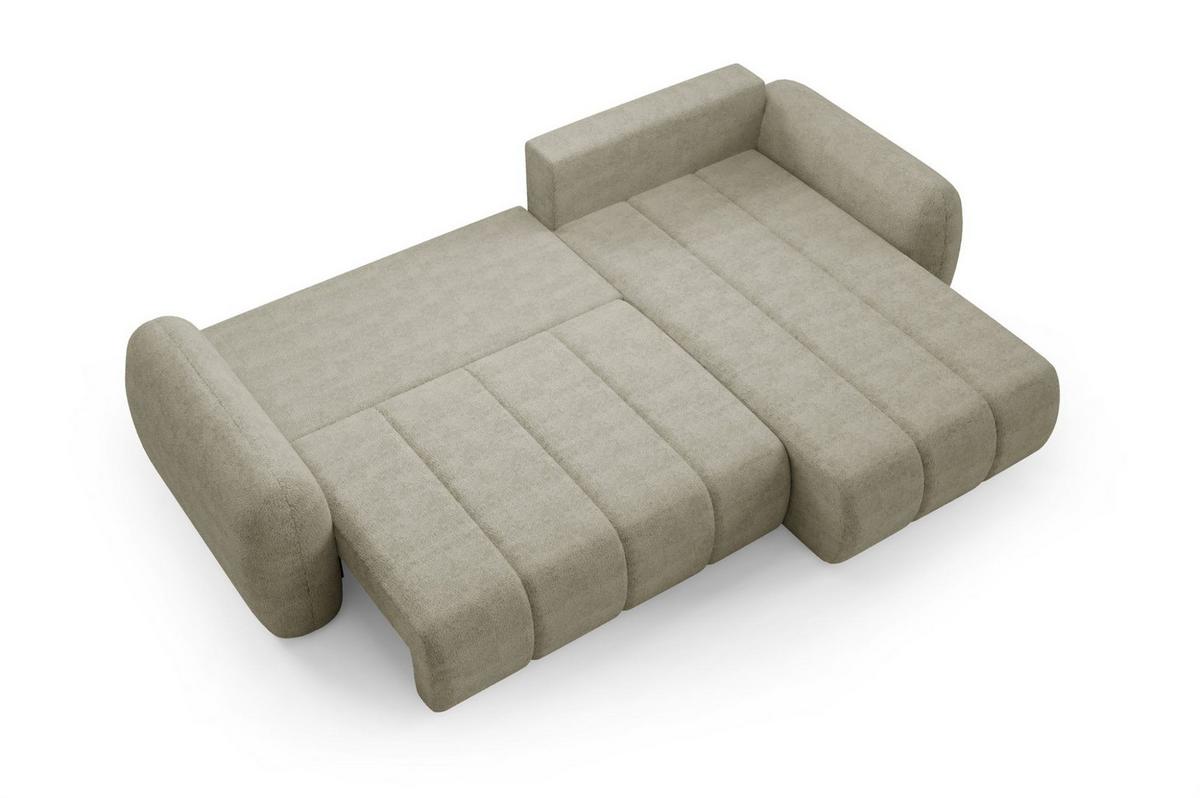 ECKSOFA Caria Mit Schlaffunktion - Creme, Holzwerkstoff/Textil (304/190cm) - Fun Möbel
