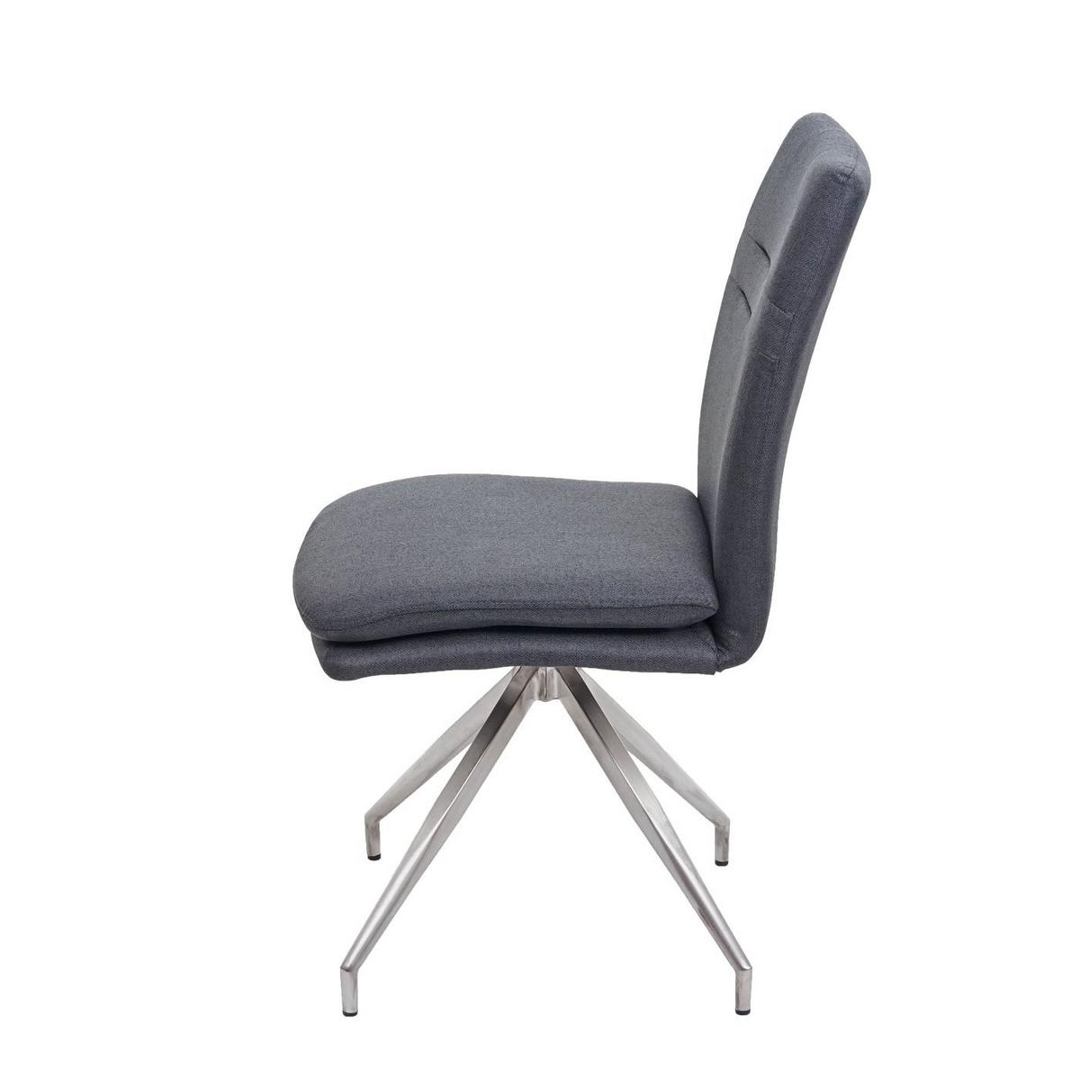 ESSZIMMERSTUHL Anthrazit 6er-Set - Anthrazit/Braun, Textil (47/90/60cm) - MCW
