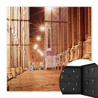 SCHLÜSSELBOX Schwarz 30x30 cm- Türöffnung nach rechts - Stadtnacht - Orange, Metall (30/30/5cm) - TULUP