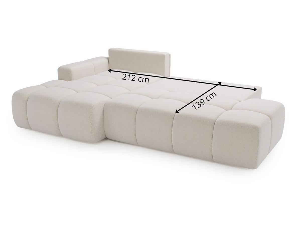 ECKSOFA Montero Bouclé-Stoff Braun Links - Braun, Holz/Textil (280/177cm) - Graingold