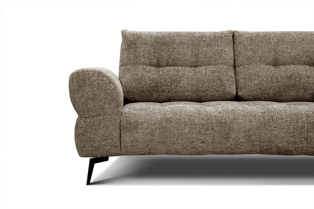 ECKSOFA SALVINI 5-Sitzer, taupe - Taupe/Schwarz, Holzwerkstoff/Textil (292/158cm) - Wozimo